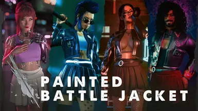 《赛博朋克2077》MOD|彩绘皮革战斗夹克|下载