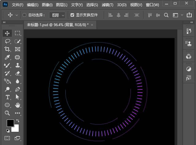 ps如何设计暗光圆形图案