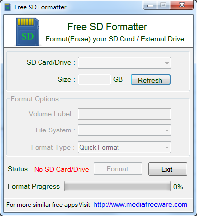 Free SD Formatterv1.1