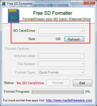 Free SD Formatterv1.1