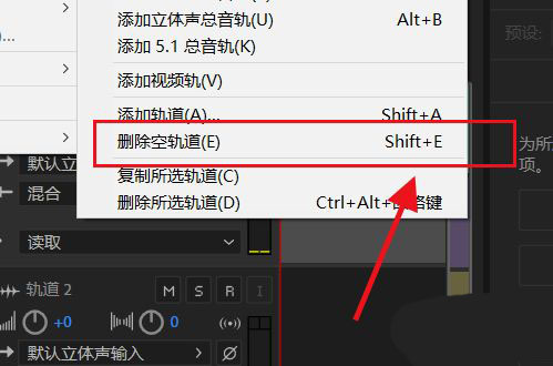 怎么删除Audition空轨道
