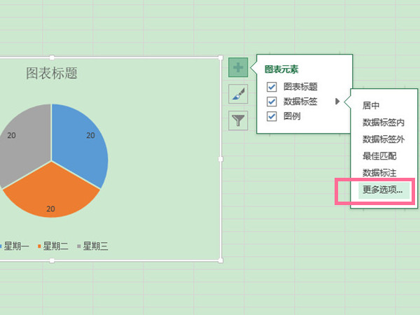 Excel如何显示饼图数值和百分比