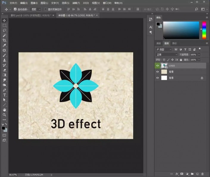 如何用ps制作3D立体字