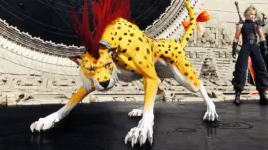 《最终幻想7:重生》MOD|赤红十三剑齿虎外观|下载