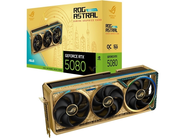 华硕RTX 5080黄金版开卖 近1.4万元溢价90％