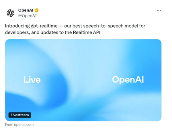 OpenAIģGPT-realtim߱и֪ ޷л