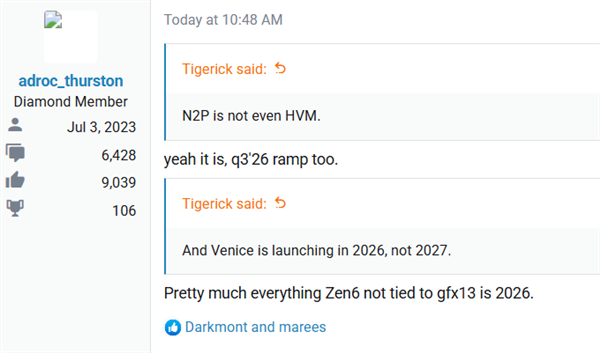 ܷԾAMD´Zen6 CCD̨2nm N2PIODΪ3nm N3P