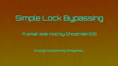 《星空》MOD|简单绕过锁|下载