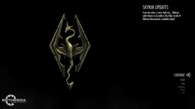 《上古卷轴5：天际重制版》经典天际菜单MOD