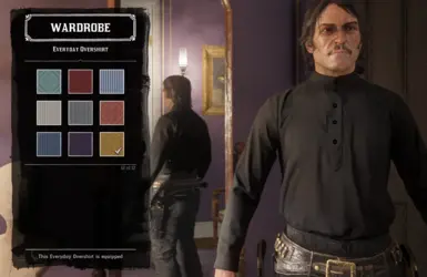 《荒野大镖客2》黑色日常外套式衬衫MOD