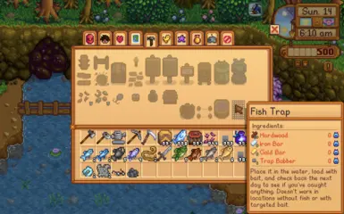 《星露谷物语》MOD|捕鱼器和垃圾网|