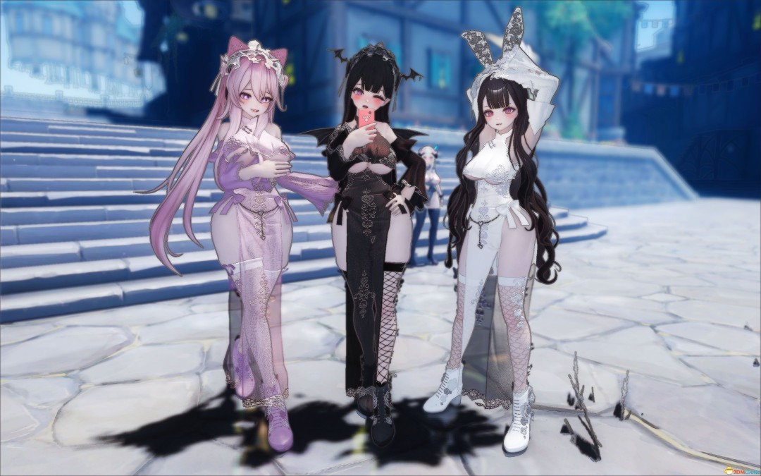 《上古卷轴5：天际重制版》MOD|哥特萝莉中式礼服|