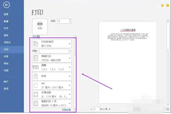 word2013怎么打印文档