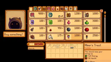 《星露谷物语》紧凑可搜索商店菜单MOD