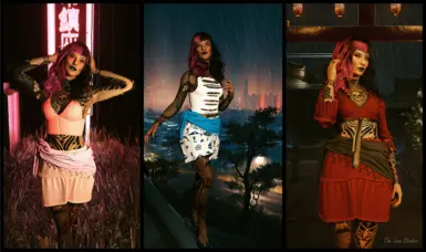 《赛博朋克2077》迷你波西米亚裙与裹身裙MOD