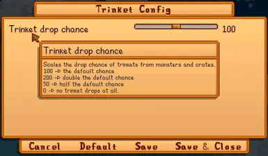 《星露谷物语》MOD|饰品掉落几率配置|