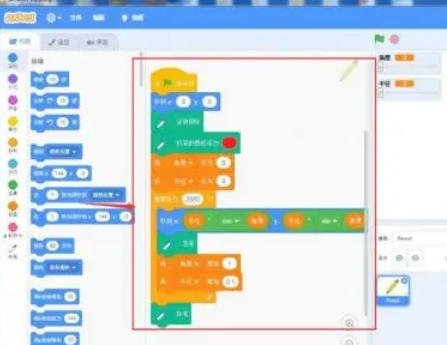 scratch怎么绘制螺旋线