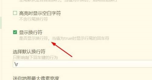 hbuilderx怎么开启显示换行符