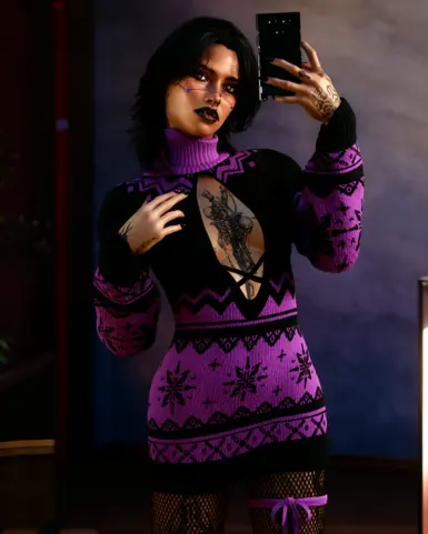 《赛博朋克2077》舒适冬季装扮MOD