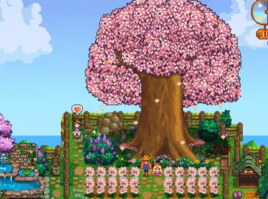 《星露谷物语》MOD|一棵动态粉色树|