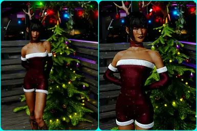 《赛博朋克2077》节日连体女郎服装MOD