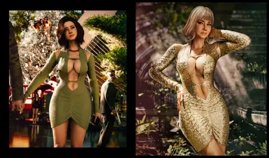 《赛博朋克2077》紧身开款裙外观MOD