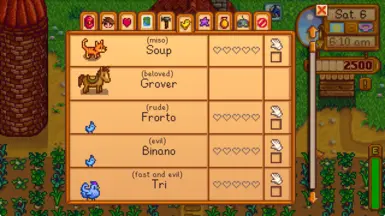 《星露谷物语》NPC关系标签MOD