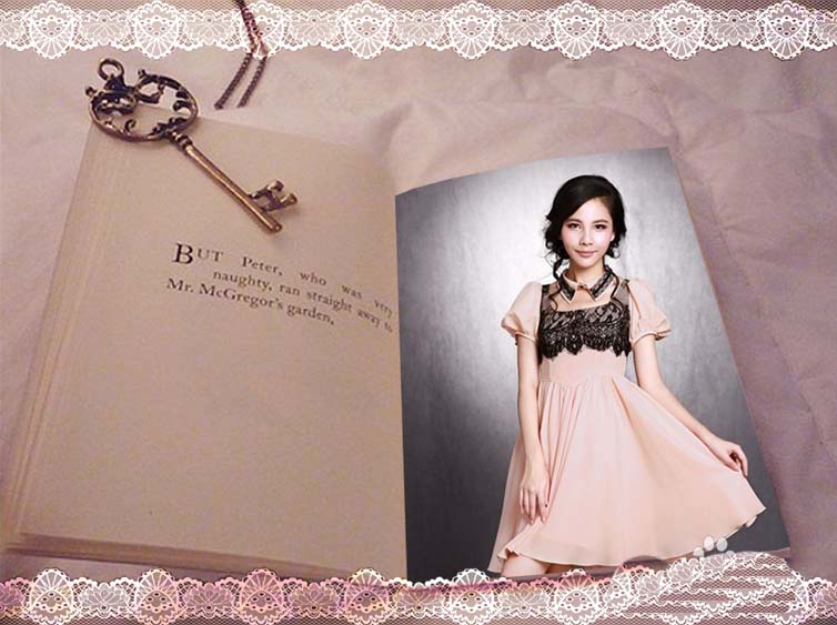 美图秀秀怎么将照片放到书页中