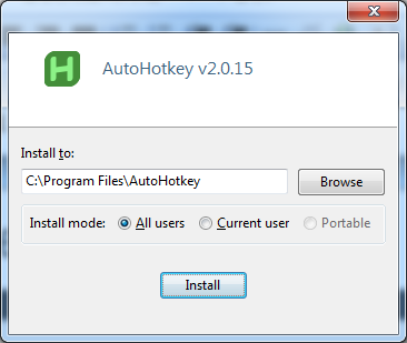 AutoHotkey简洁版