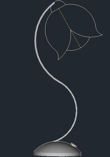 浩辰CAD怎么建模3d花朵台灯