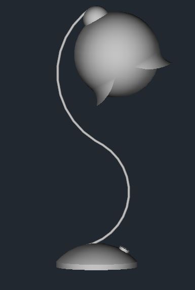 浩辰CAD怎么建模3d花朵台灯