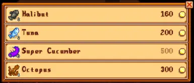 《星露谷物语》沉浸式鱼店库存MOD