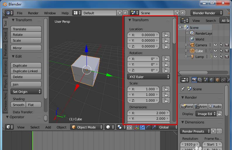 blender怎么设置隐藏场景坐标轴线