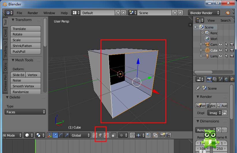 blender删除后留下的线怎么做封面