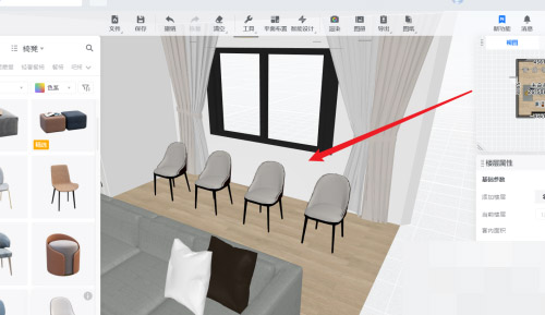 酷家乐怎么使用线性阵列工具