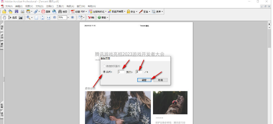 AdobeAcrobat怎么删除页面