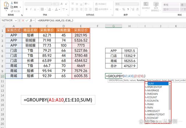 excel新函数GROUPBY怎么使用