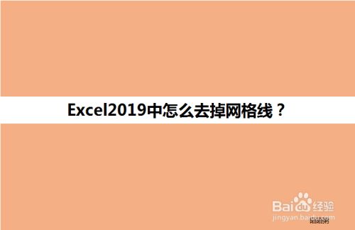 Excel2019怎么去掉网格线