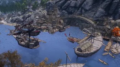 《上古卷轴5：天际重制版》码头上的动态船只MOD