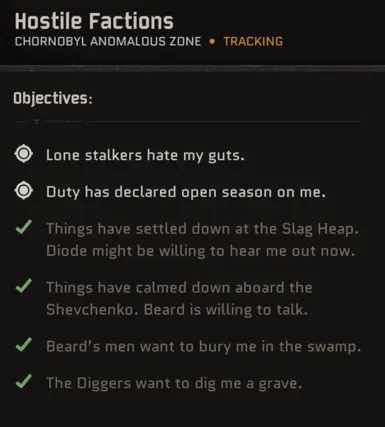 《潜行者2：切尔诺贝利之心》派系与关系系统大改MOD