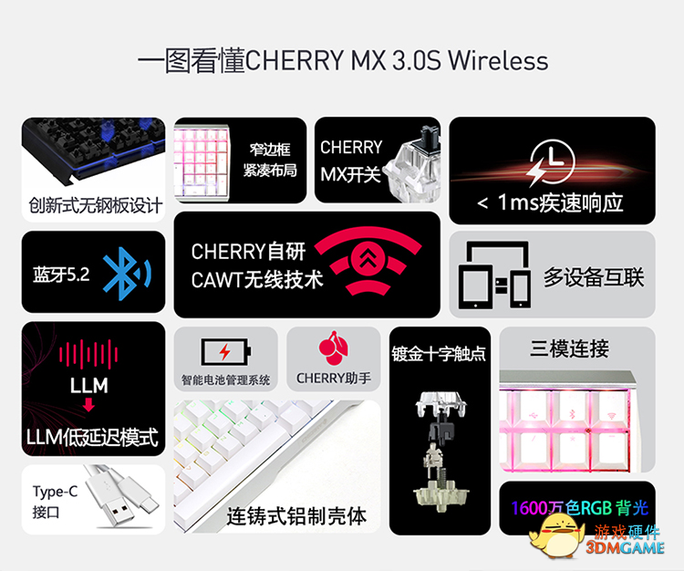 双十一外设剁手指南 CHERRY首款无线电竞键盘直降300元！