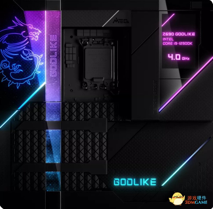 微星预热 MEG Z690 GODLIKE 主板：3.5 英寸大屏，可触控超频