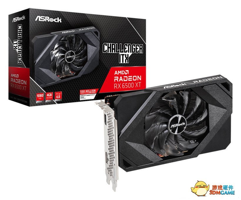 华擎发布两款 RX 6500 XT 显卡：4GB 显存，提供 1080p 游戏体验