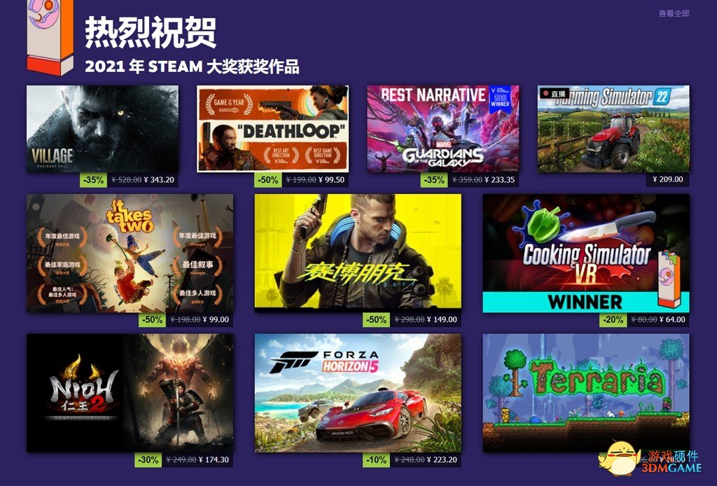 Steam大奖出炉，《赛博朋克2077》收获Steam杰出剧情大奖