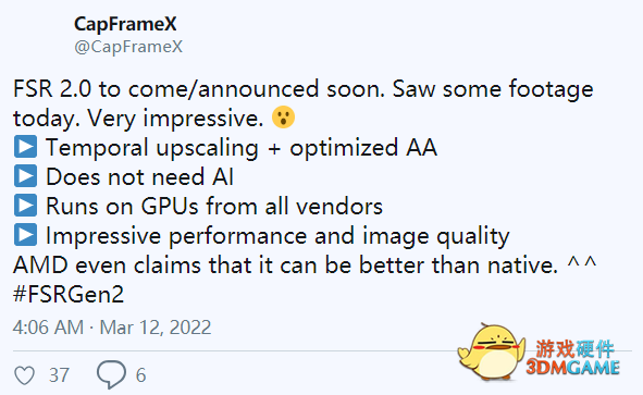 AMD FSR 2.0首曝：帧率画质惊人！N卡、I卡都能用