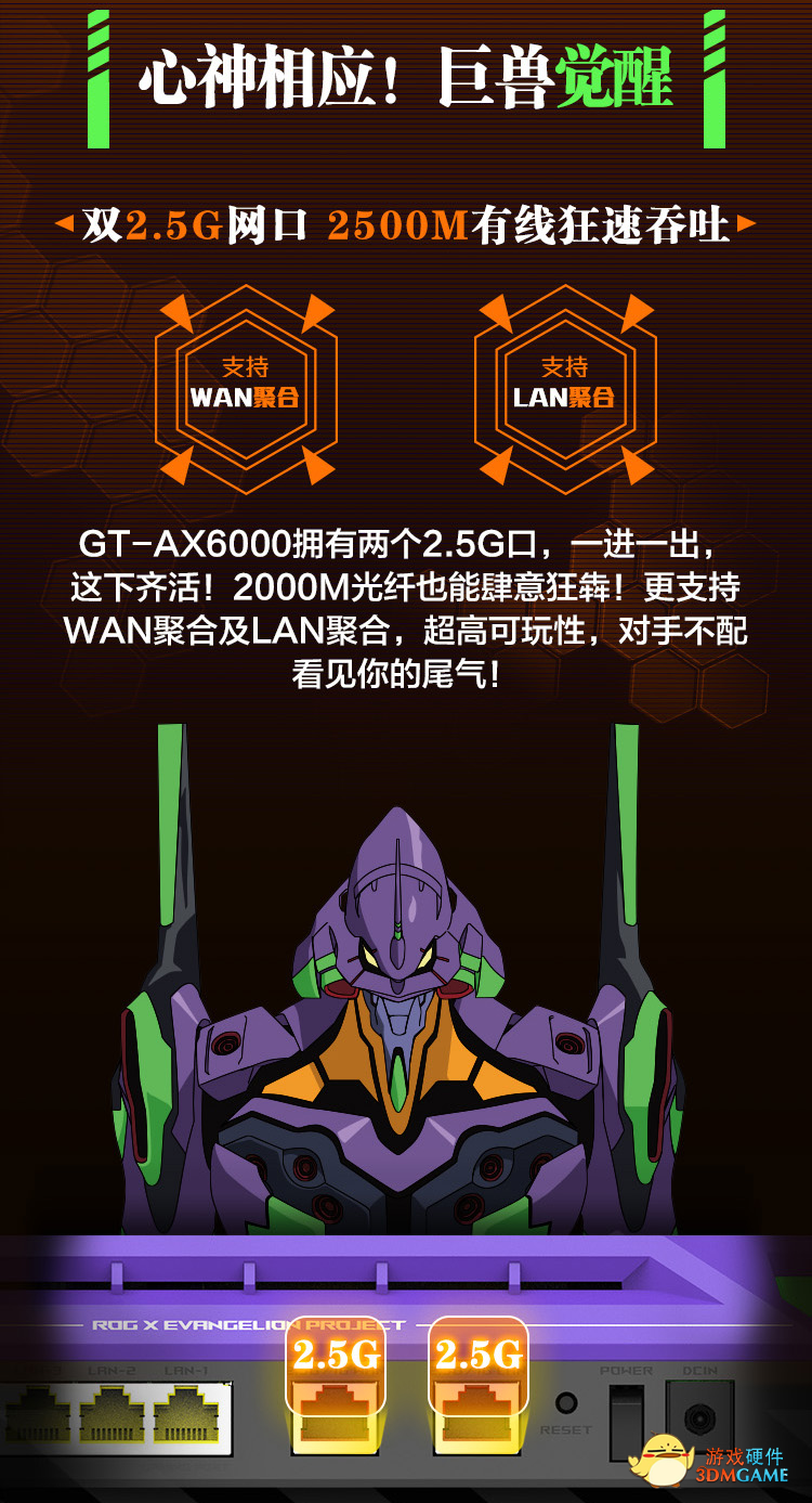 AT力场全开，战力暴走！ EVA联名限量版ROG GT-AX6000霸气登场