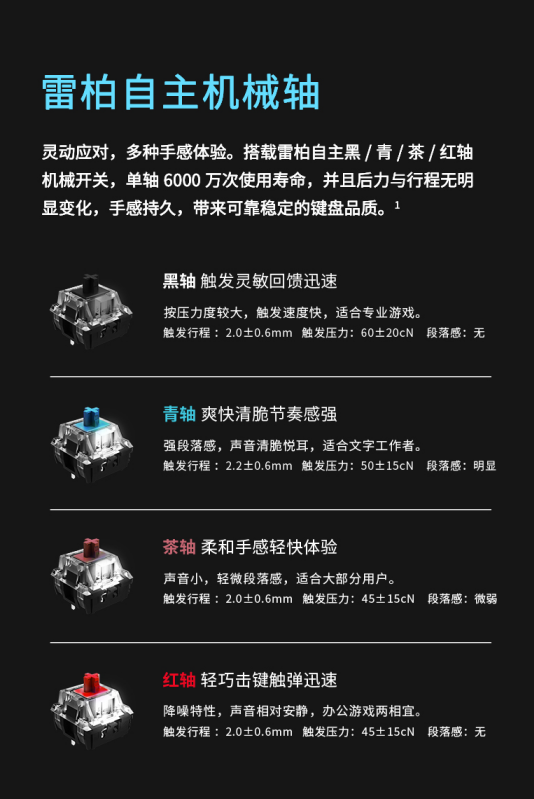 游戏氛围感  雷柏V500C混彩背光游戏机械键盘详解