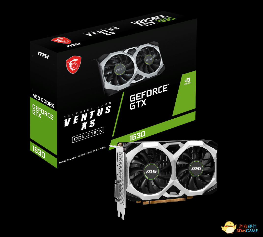 微星推出GeForce GTX 1630系列显卡