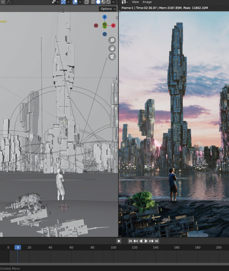 华硕显卡助力创意工作者极速打造3D科幻风世界！