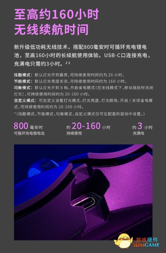 支持Qi无线充电 雷柏V20W有线无线双模无线充电RGB游戏鼠标详解